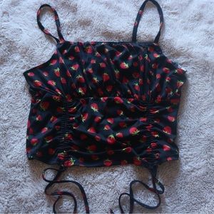 STRAWBERRY spaghetti strap top